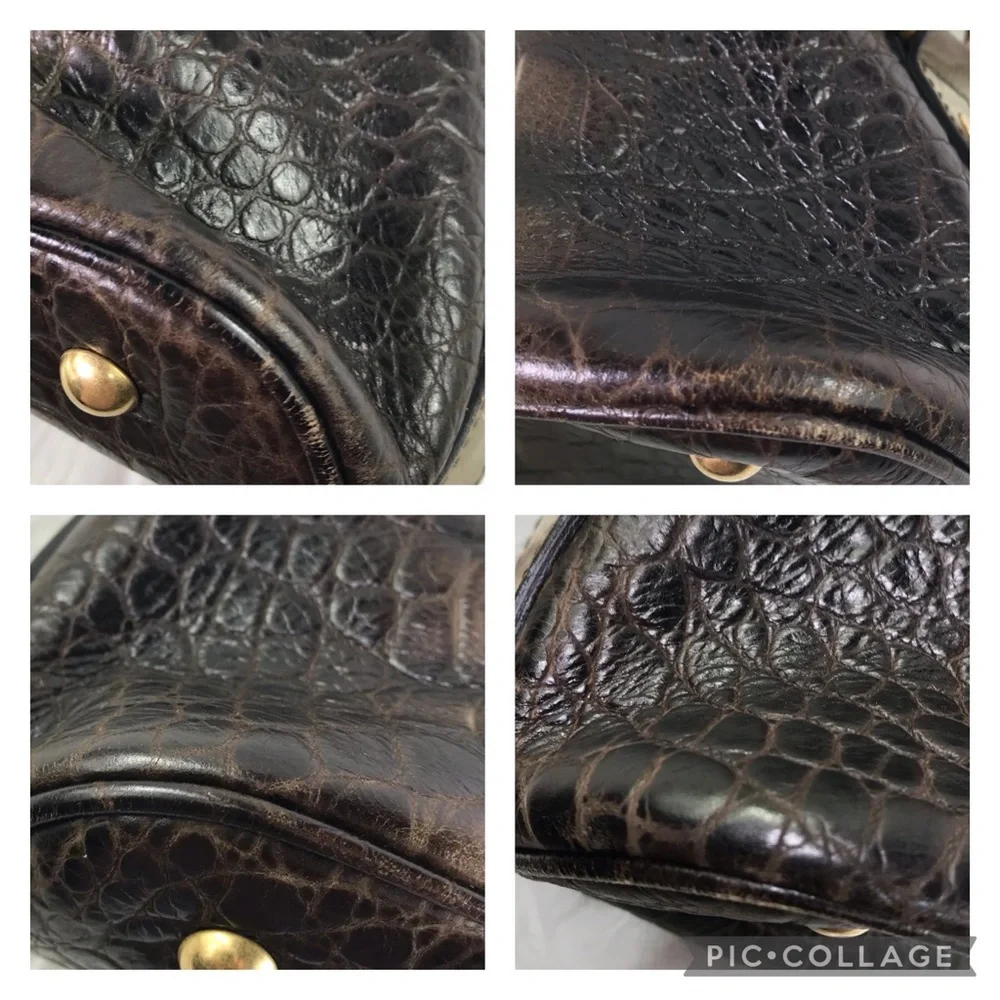 💎 RARE 💎 YSL MUSE TOTE LEATHER STATEMENT BAG EMBOSSED - Picture 4 of 16